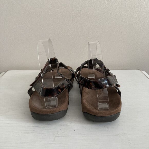 Vionic Womens Amber Sandals Tortoise Brown Strappy Comfort Leather Size 8 - Picture 6 of 8